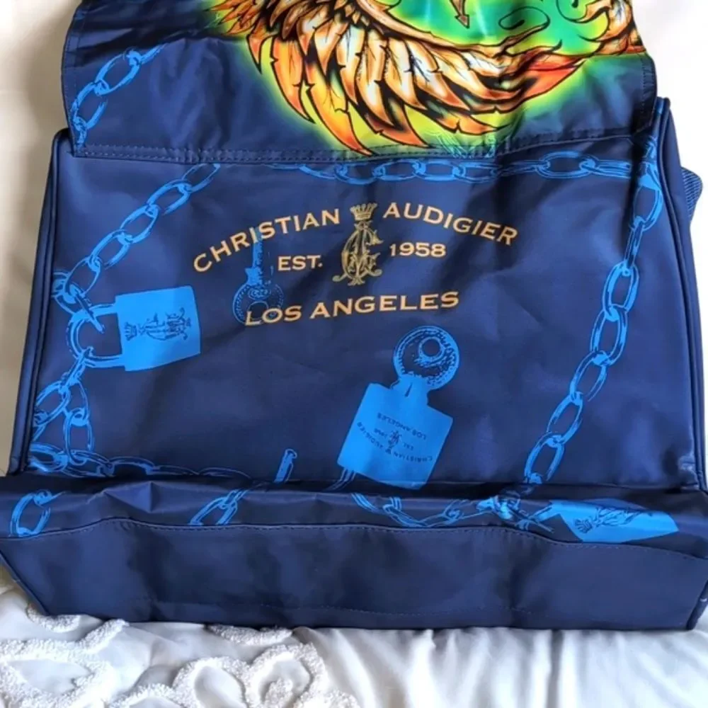 Vintage Y2K Christian Audigier /Ed Hardy XLarge Crossbody/Messenger Bag